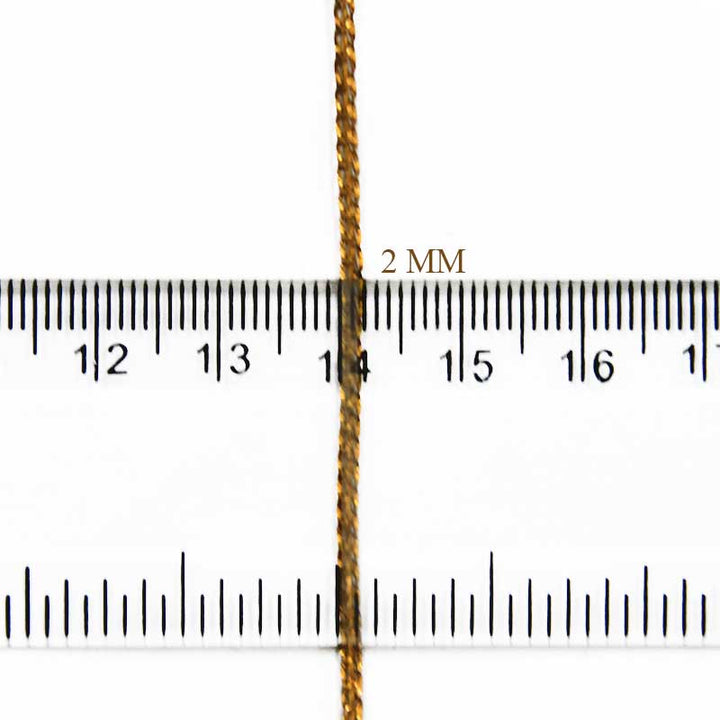 Dark Gold Color Metallic Braided Cord