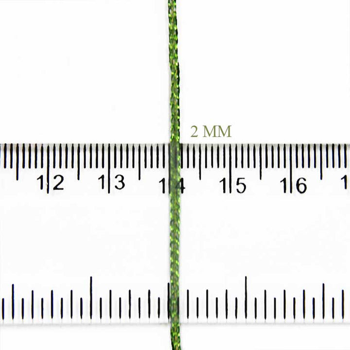 Green Color Metallic Braided Cord