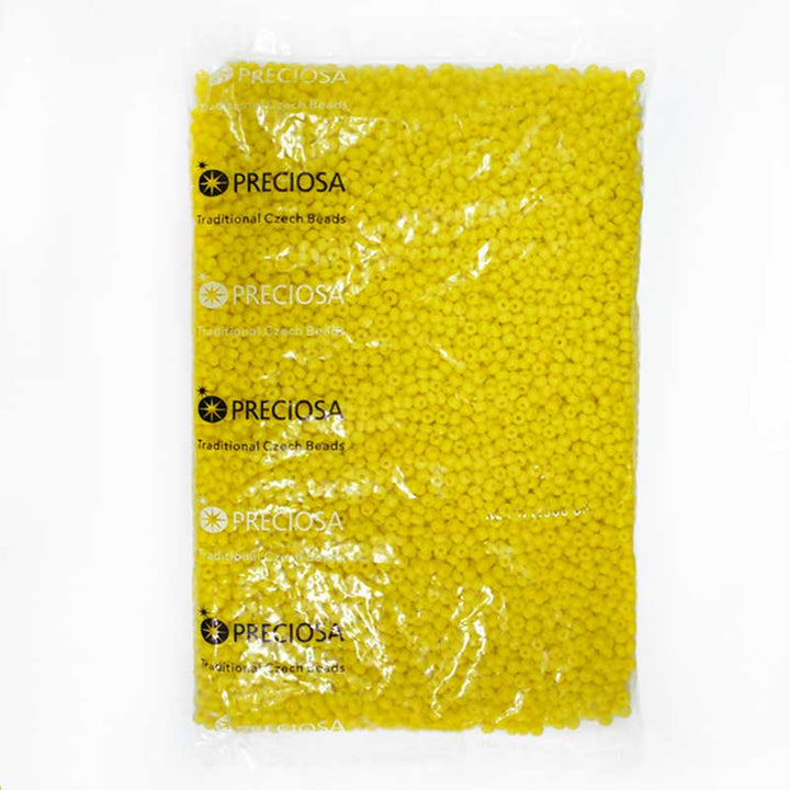  Preciosa Rocaille Seed Beads in Lemon Yellow Color