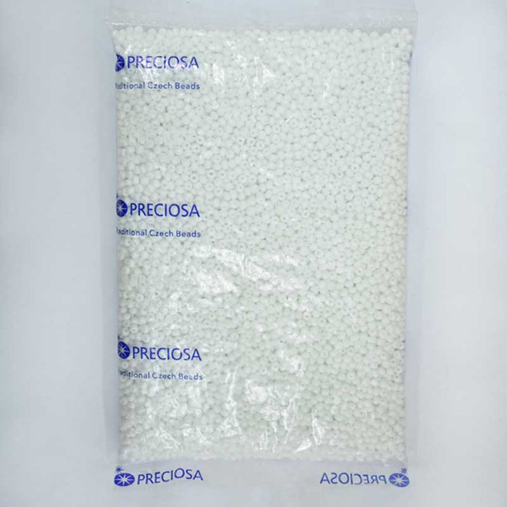 Preciosa Rocaille Seed Beads in White Color