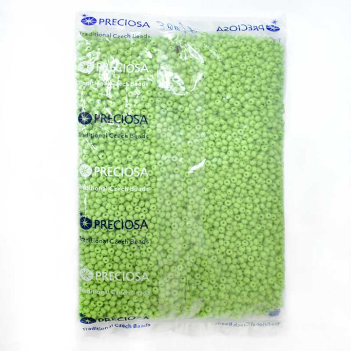 Preciosa Rocaille Seed Beads in Light Green Color