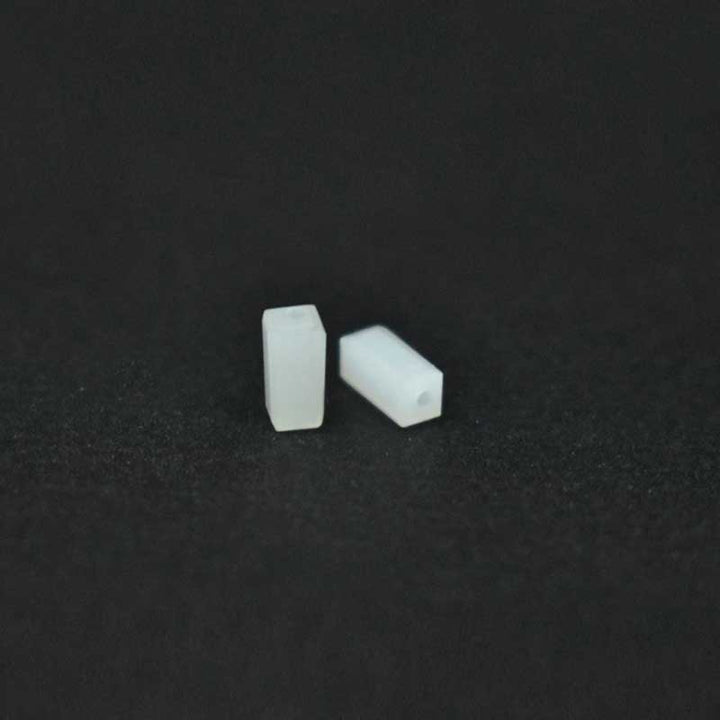 White color Rectangle Faceted Crystal Beads