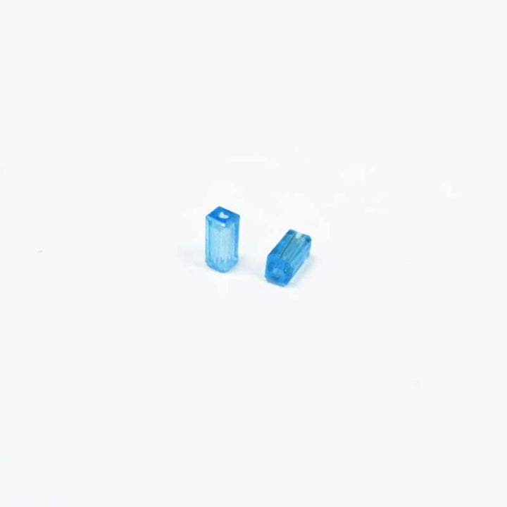 Sky Blue color Rectangle Faceted Crystal Beads