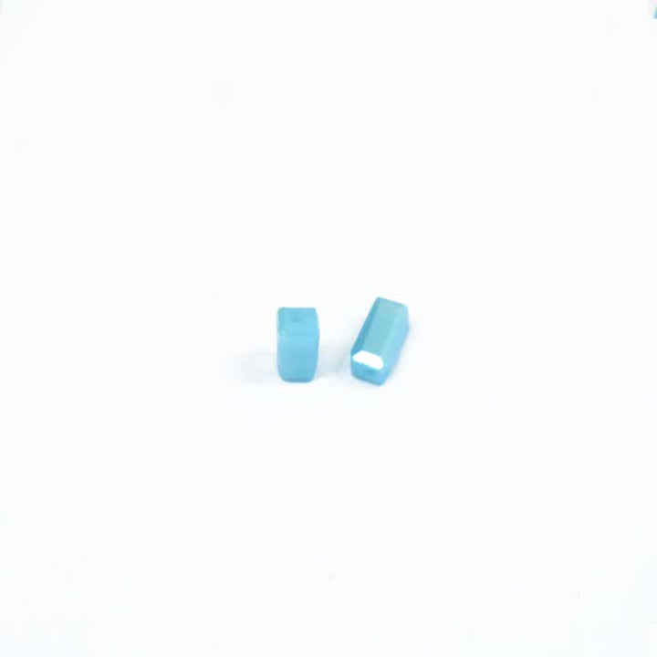 Light Celery Green color Rectangle Faceted Crystal Beads