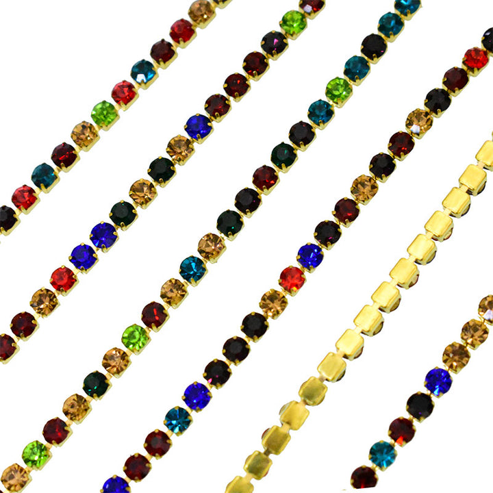 rhinestones cup chain
