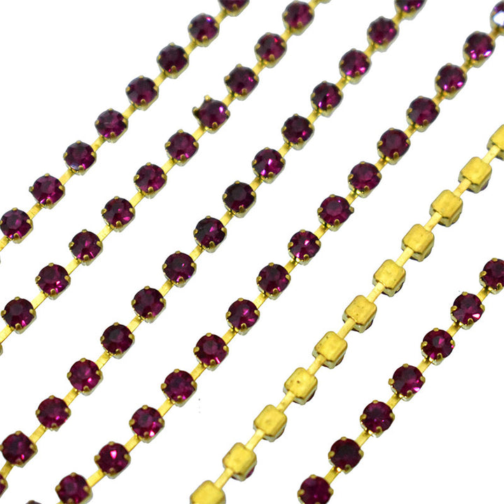 rhinestones cup chain