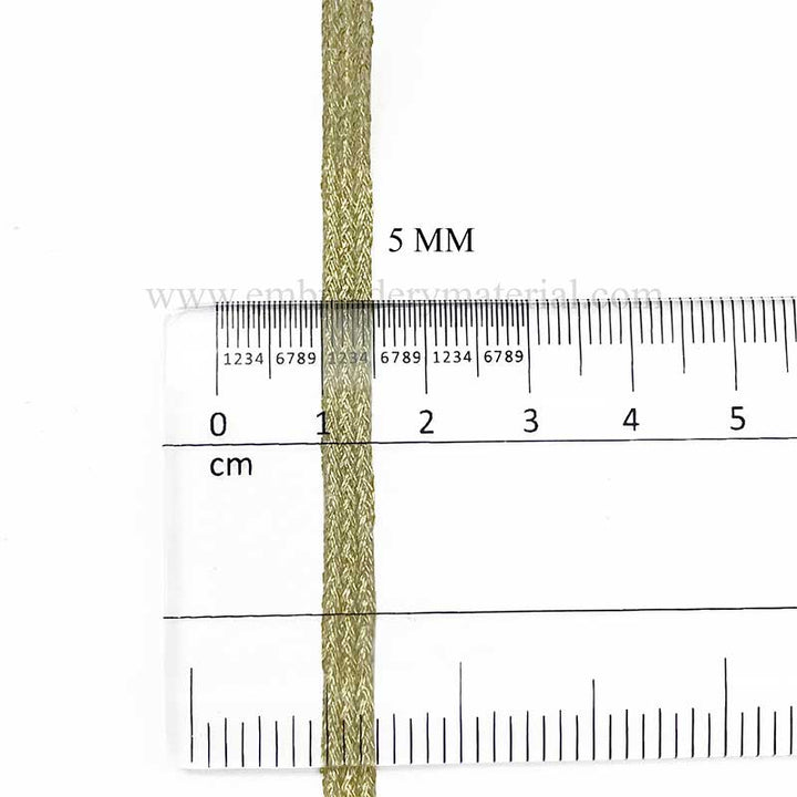 Thick Golden Metallic Braided Cords For Embroidery & Jewelry Making ...