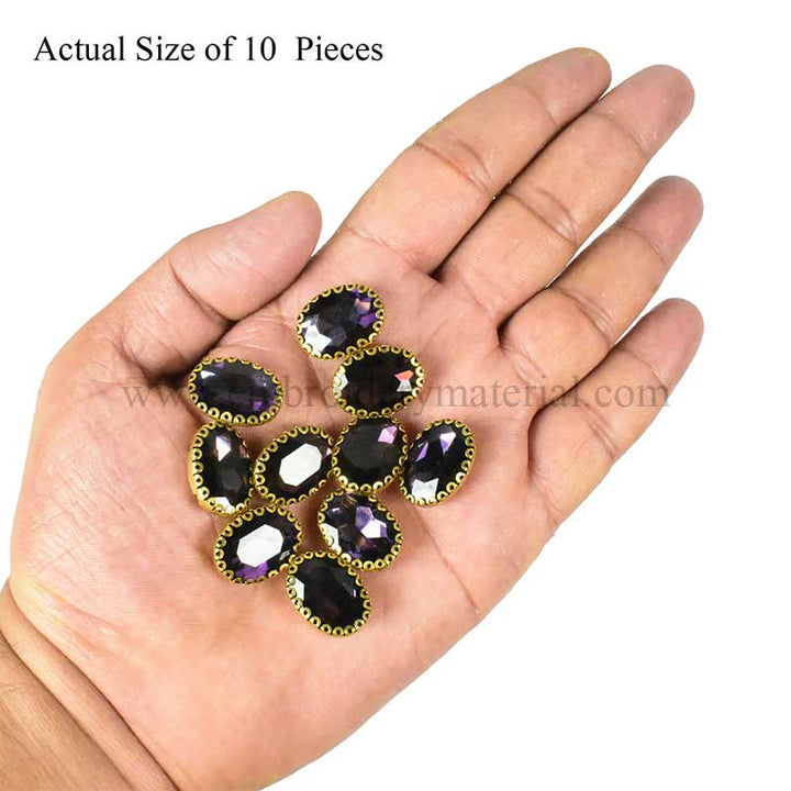  purple sewing stones