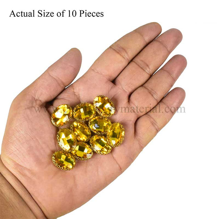 gold rhinestones in setting