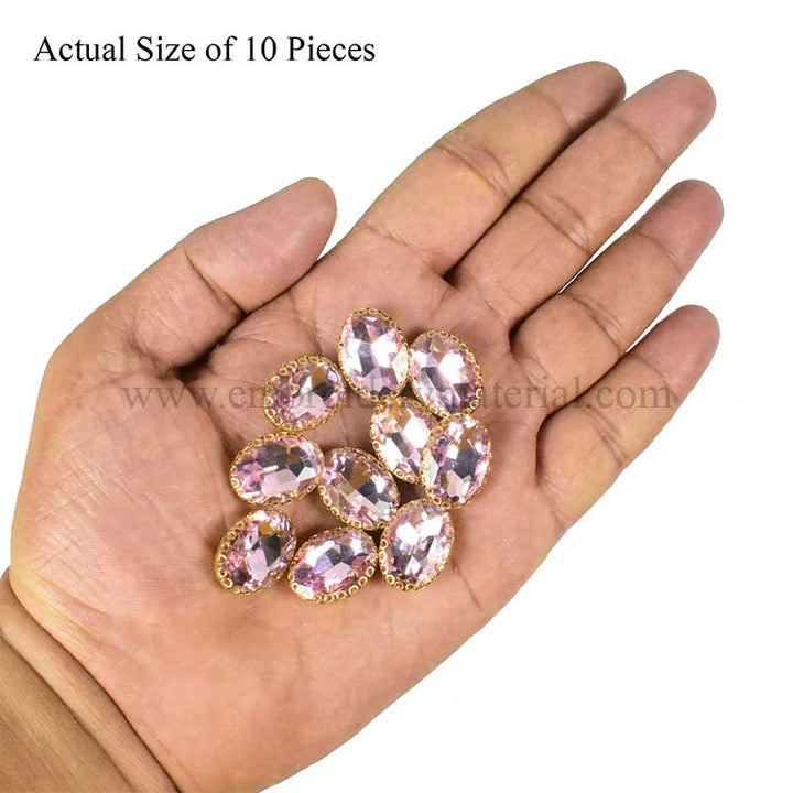 pink sewing crystals