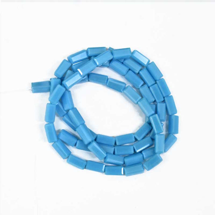 Sky Blue Rectangle manmade crystal beads