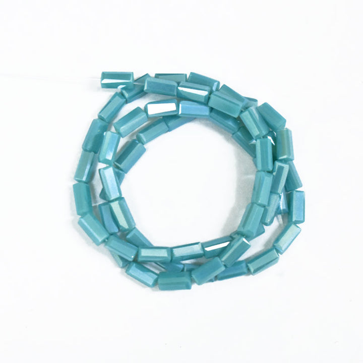 Teal Blue color atlas tube beads