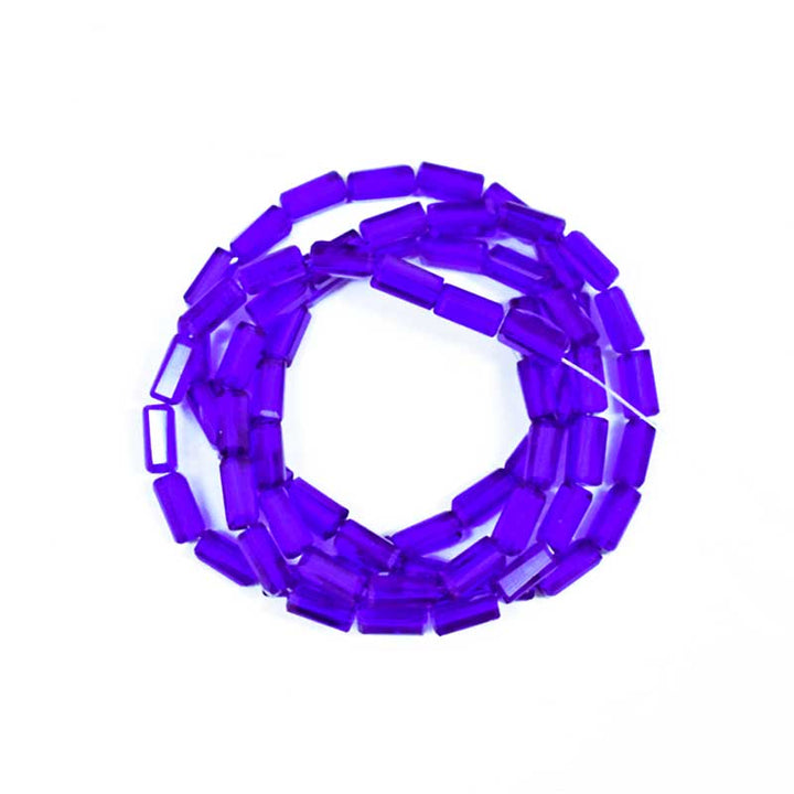 Indigo Rectangle Tube Crystal atlas beads