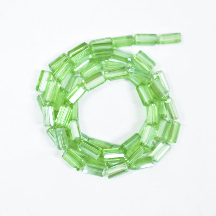 Light Green Rectangle Tube Crystal atlas beads