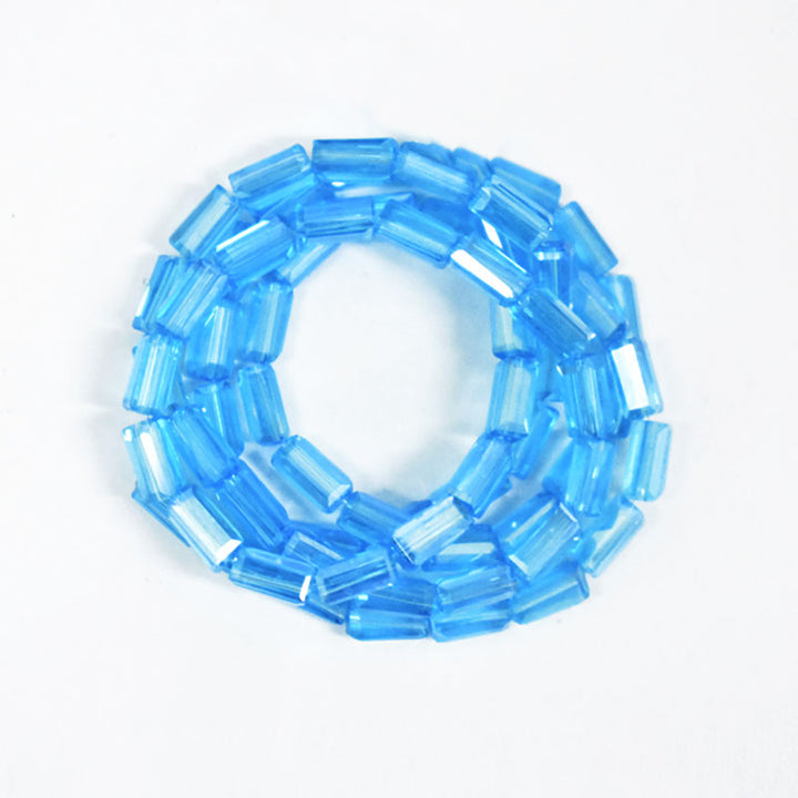 Sky Blue Rectangle Tube Crystal atlas beads