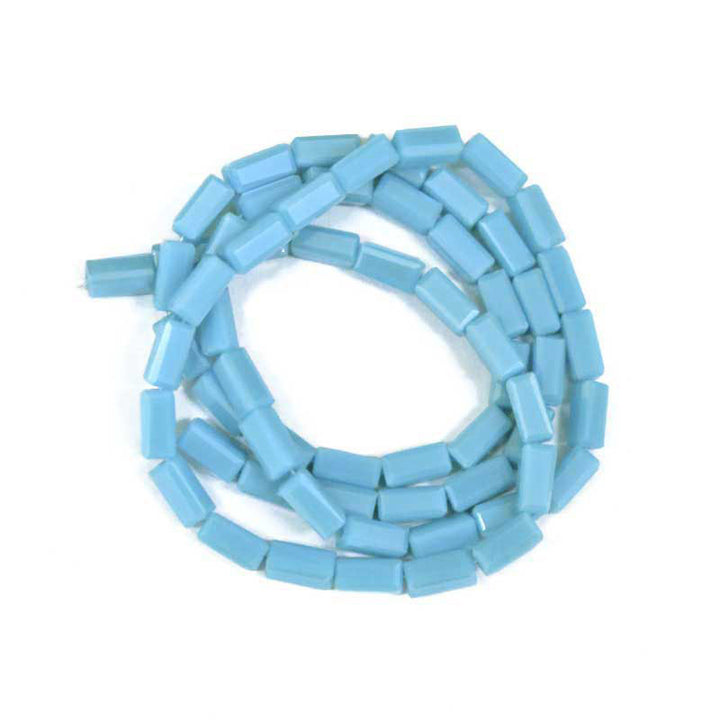  Light Celery Green Rectangle Tube Crystal fire polished beads