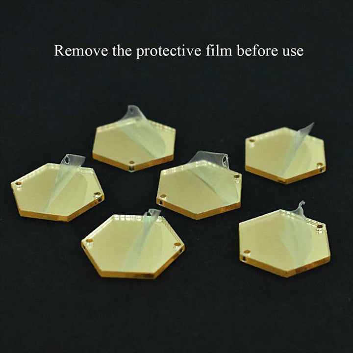 Hexagon Shape Acrylic Mirror