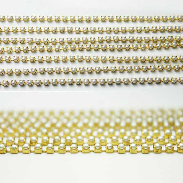 2MM Cream Pearl Chain -5 meter (EMB736)