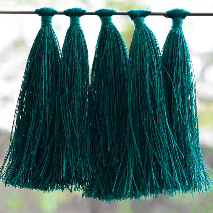 Teal Green color Polyester Tassels