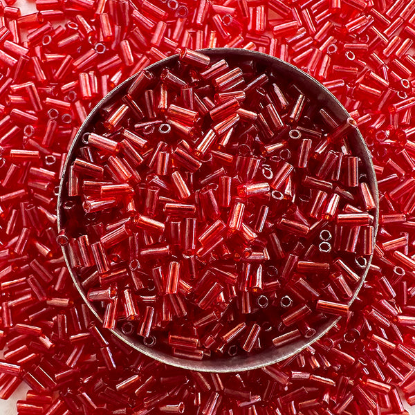 EMBMGB5345 (3MM Light Cranberry Color Bugle Beads)