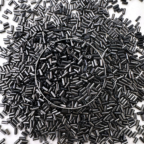 EMBMGB5348 (3MM Gunmetal Color Bugle Beads)