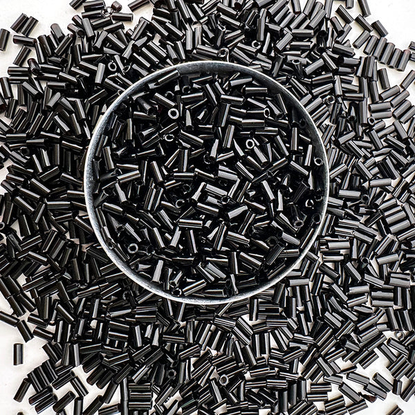 EMBMGB5349 (3MM Black Color Bugle Beads)