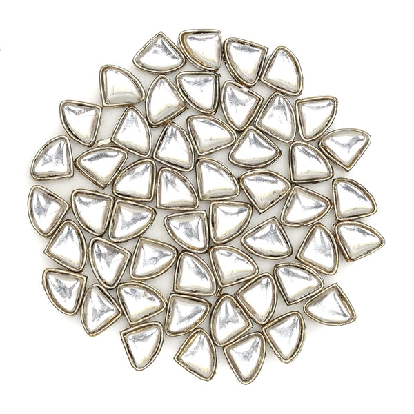 EMBKS5433 (9x11MM Silver Color Diamond Shape Kundan Stones)