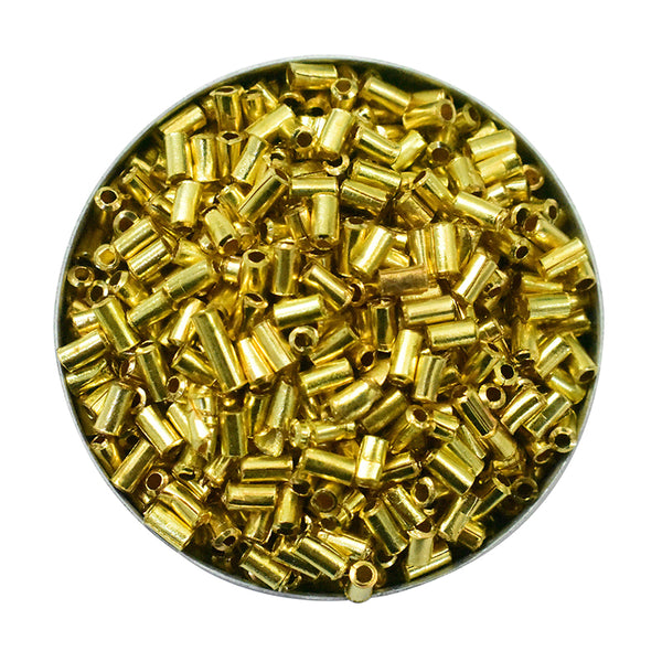 Golden Crimp Tube Beads Cover For Jewellery Making, 720 Pieces