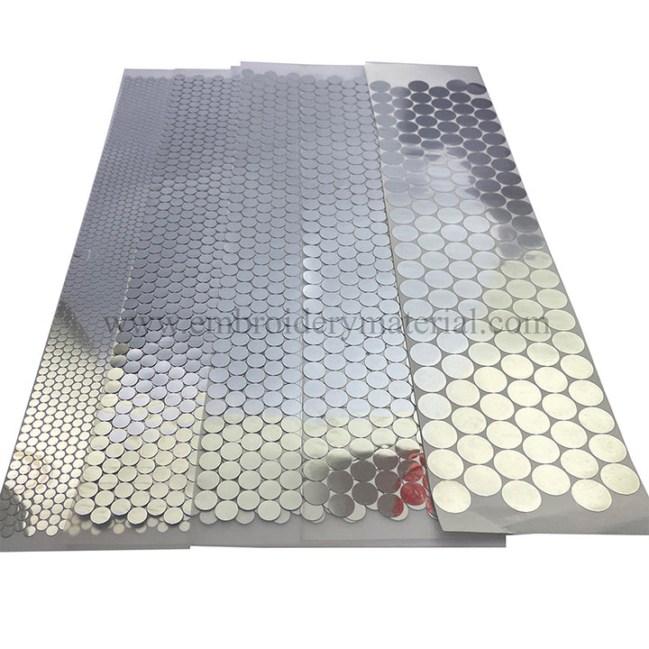  silver metallic round stickers