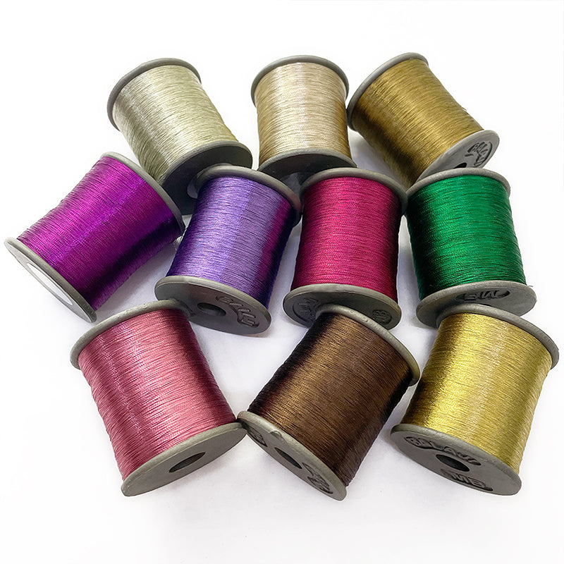 Buy Indian Metallic Zari Threads Combo Online – embroiderymaterial.com