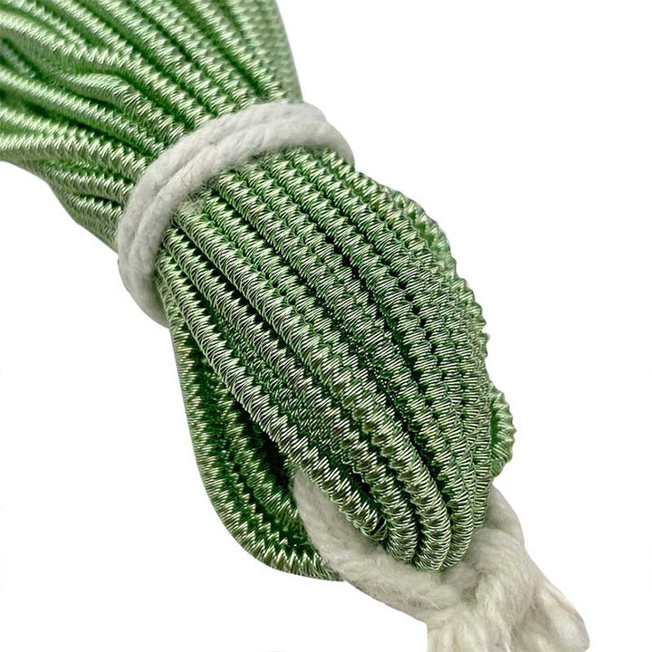 Thick Spiral Tea Green Goldwork Wires