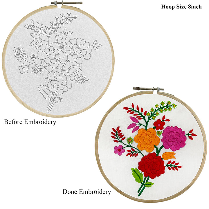 Branch of flower hand embroidery practice kit