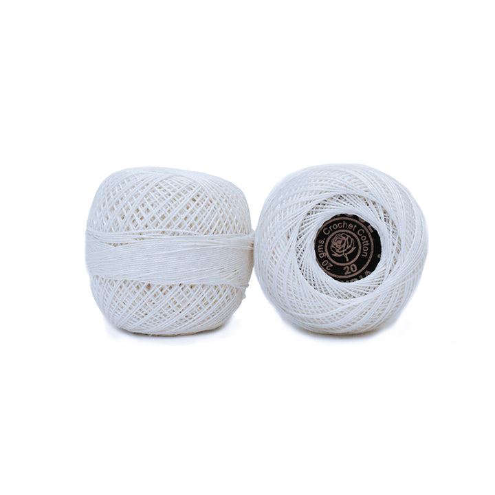 white crochet thread