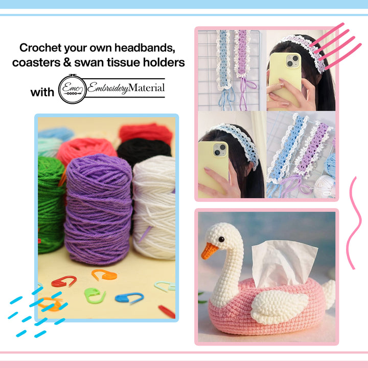 Complete Crochet Kit for Beginners – DIY Crochet Kit with Wool & Tools ...