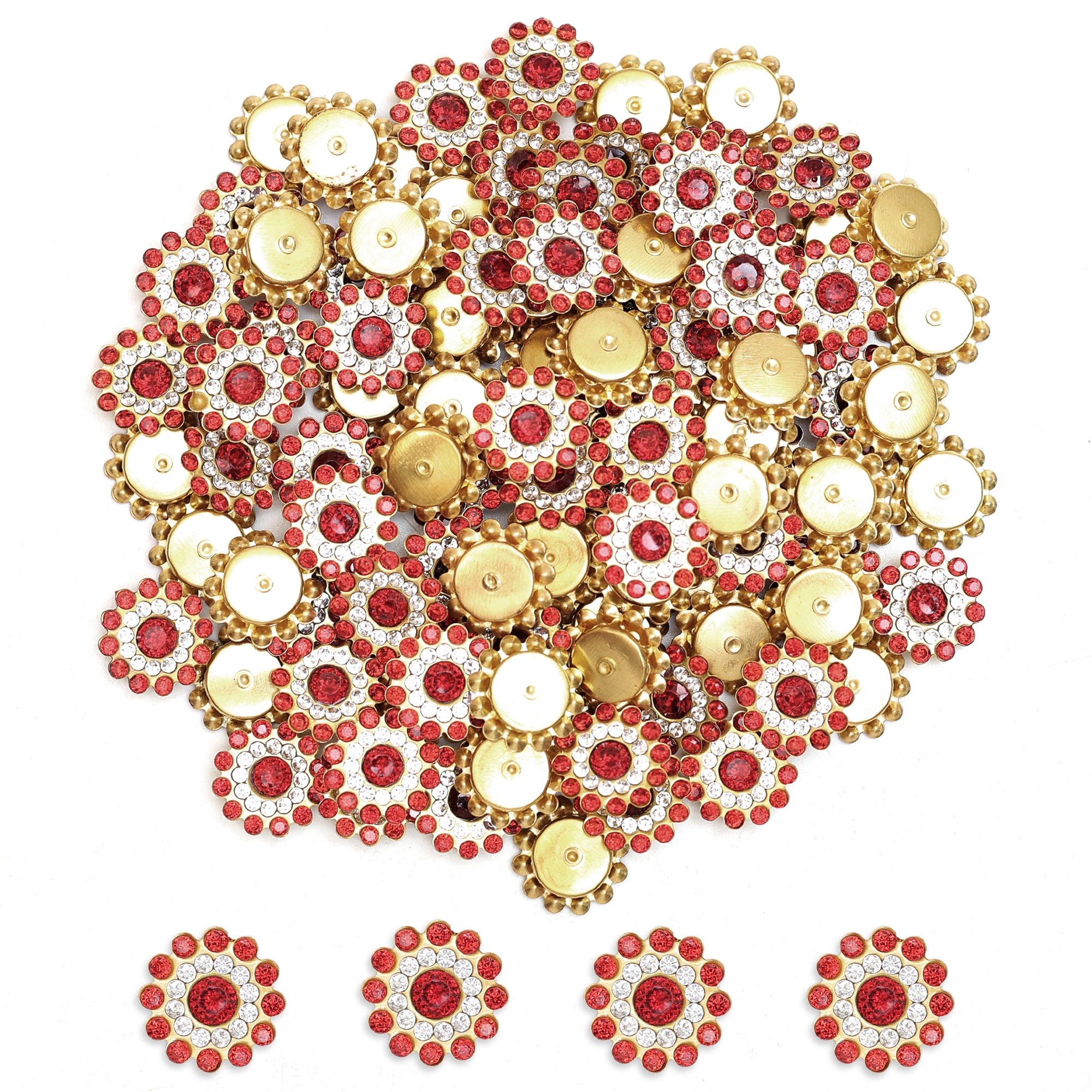 Buy 14 MM MultiColor crystal flower Rhinestoness online at wholesale ...