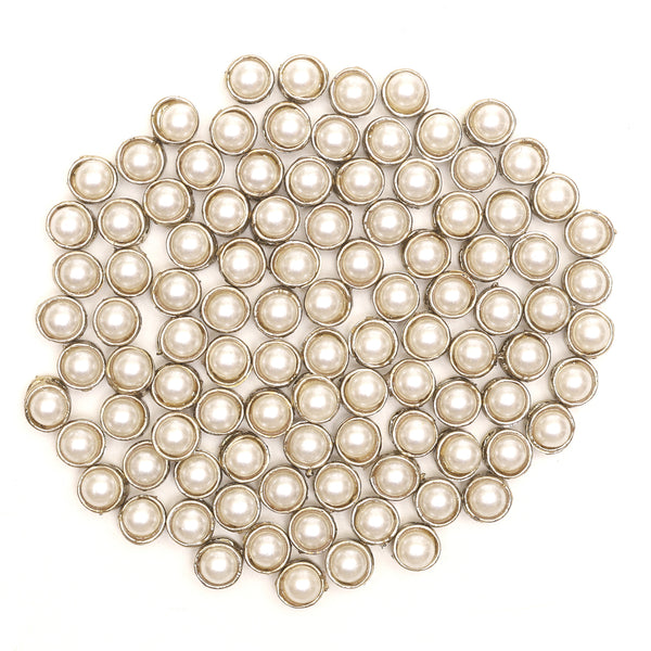 EMBKS5424 (7MM Cream Color Round Shape Kundan Stones)