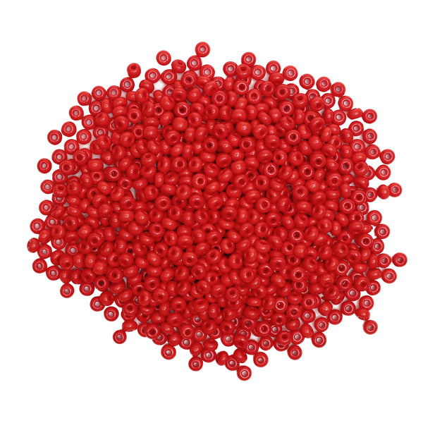 5mm (4/0) - 100g Preciosa Beads Round Shape Red Opaque finish for Jewelry Making and Embroidery