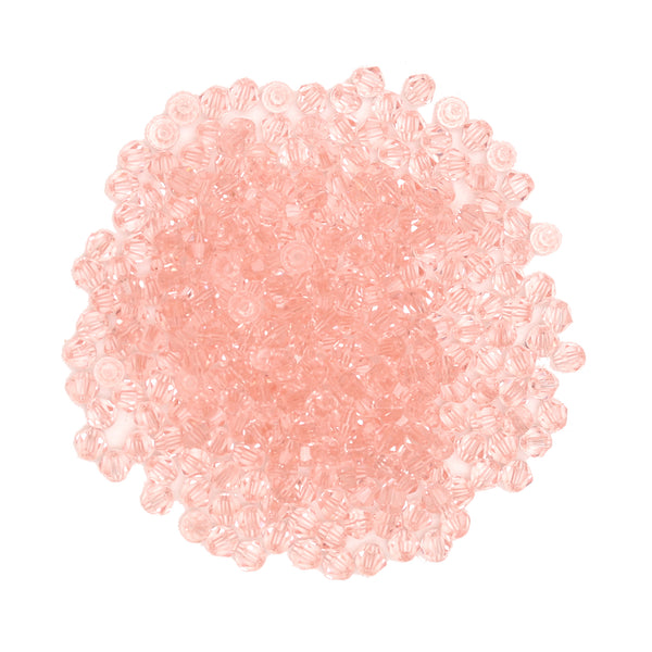 EMB891- 4*4MM Faceted Orchid Pink Bicone Crystals