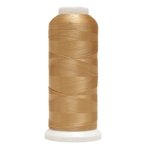Flat Untwisted Art Silk Thread For Japanese Style Cross-stitch Hand Embroidery, 1 Roll/2000Meter (2187 Yards), Color Old Gold