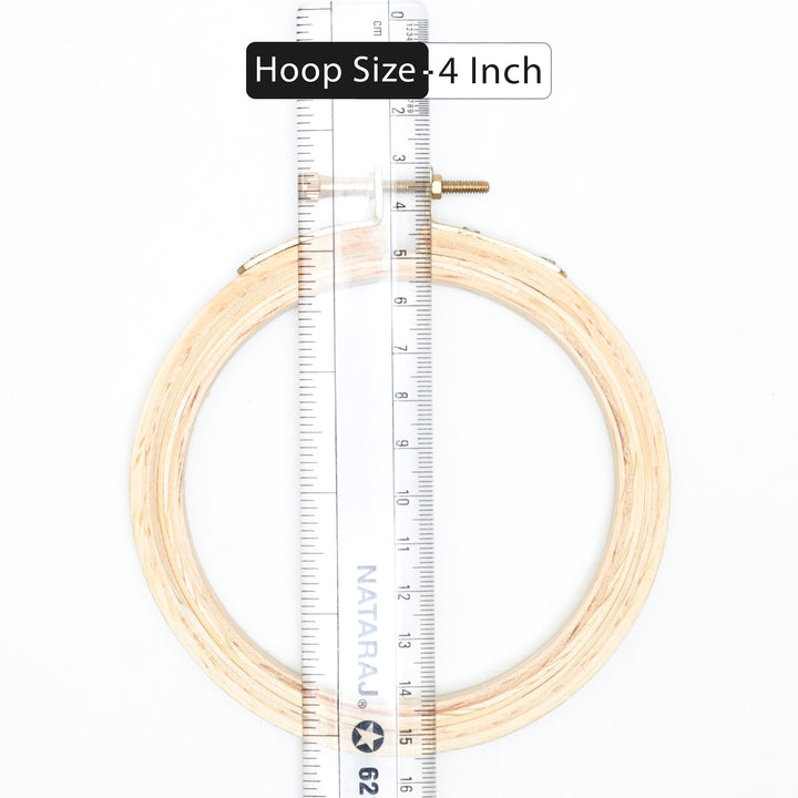 Buy 4 Inch Round Wooden Embroidery Hoop online at best prices ...