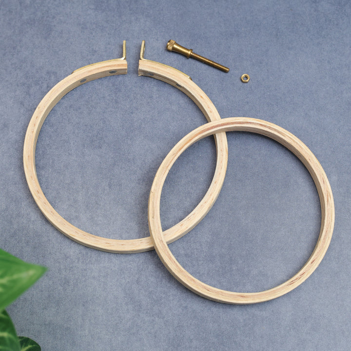 Buy 4 Inch Round Wooden Embroidery Hoop online at best prices ...