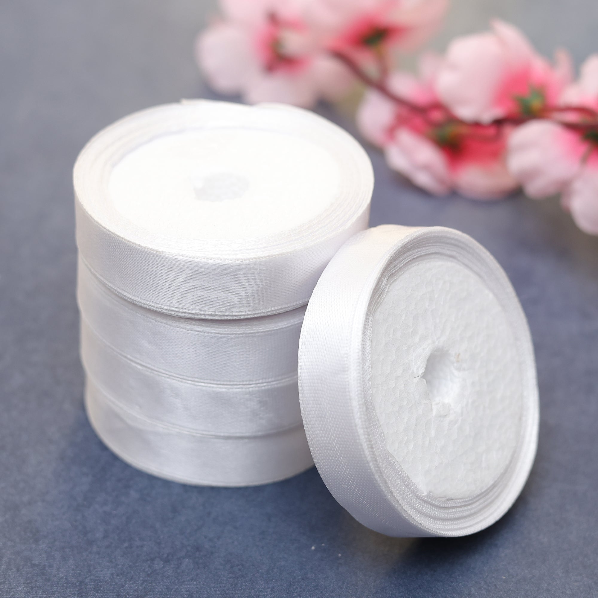 Buy White color satin ribbon online at wholesale price ...