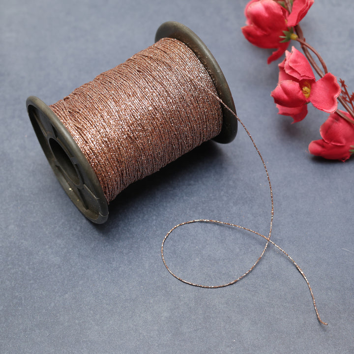 1mm Rose Gold Glitter Embroidery Thread – 100m Craft & Jewellery Dori ...