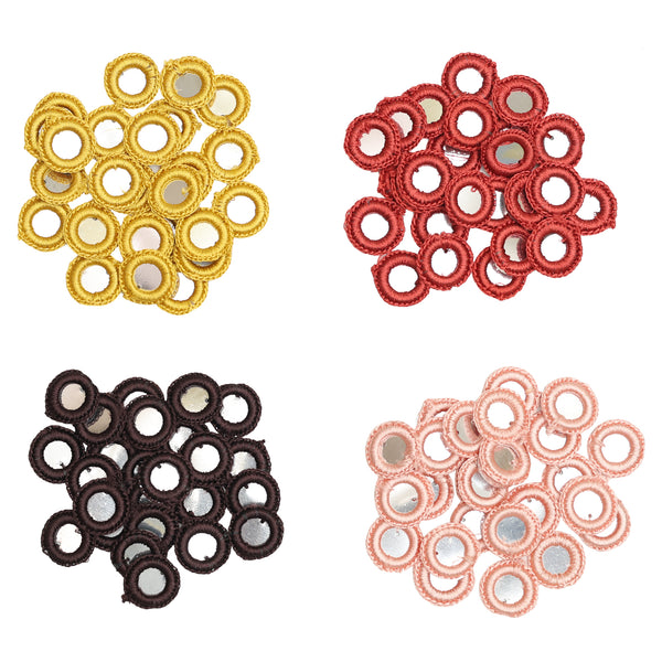 Crochet Thread Rings Combo Pack-25 Pieces per colour -Total 100 Pieces