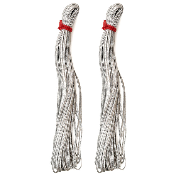EMBBT5152 (3MM Silver Color Flat Metallic Soutache Braided Cord)