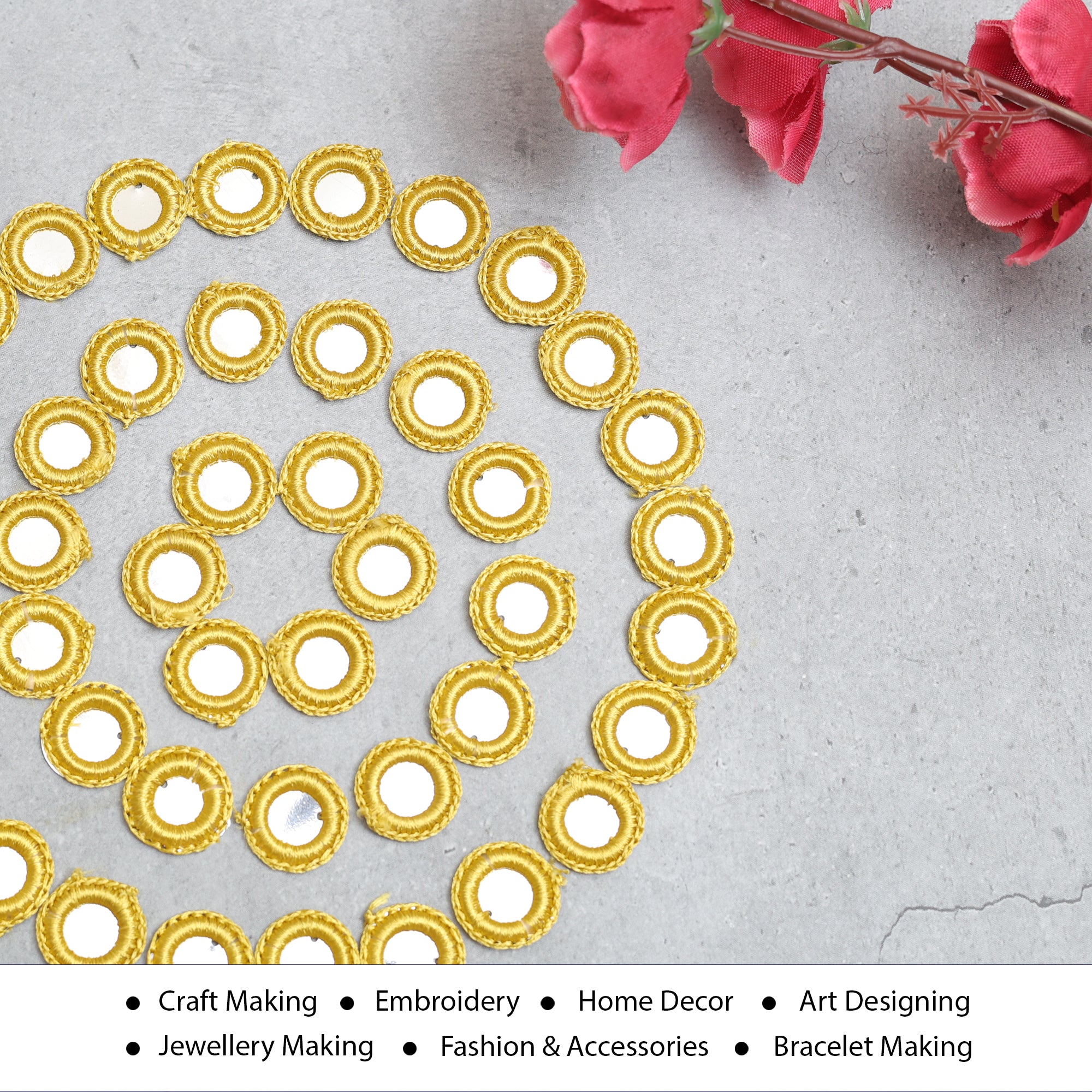 Buy Crochet Thread Rings in Mustard Gold color at best prices ...