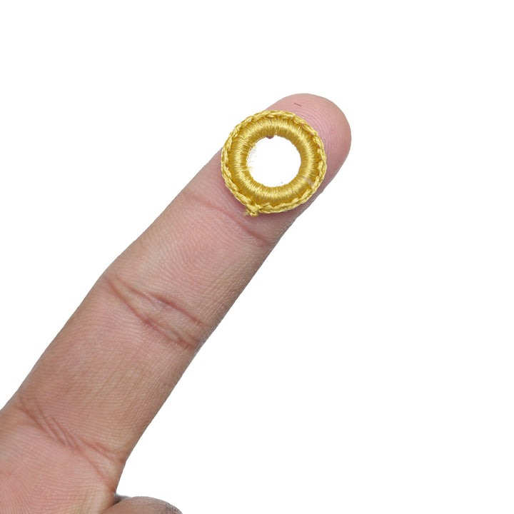 Buy Crochet Thread Rings in Mustard Gold color at best prices ...
