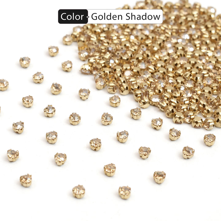 Dress Making Golden Shadow Crystal Rhinestones