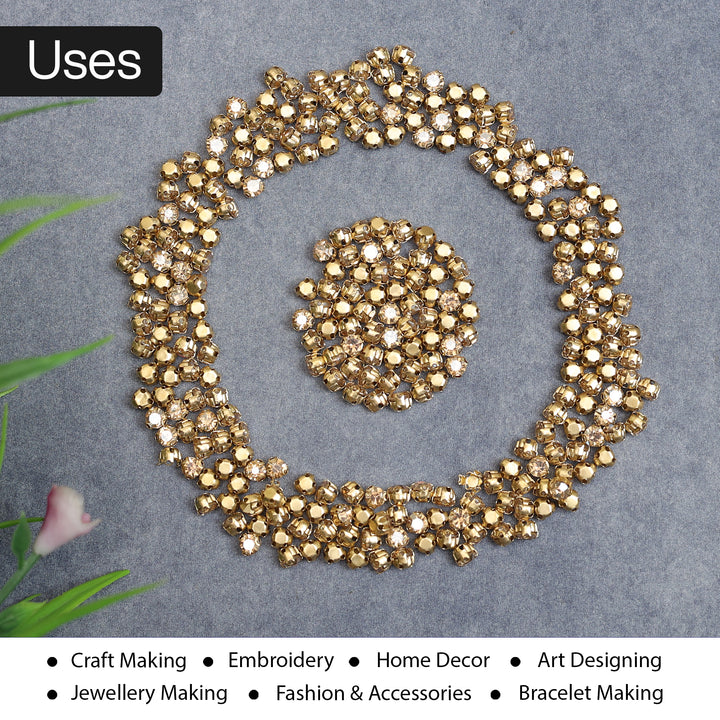 Dress Making Golden Shadow Crystal Rhinestones