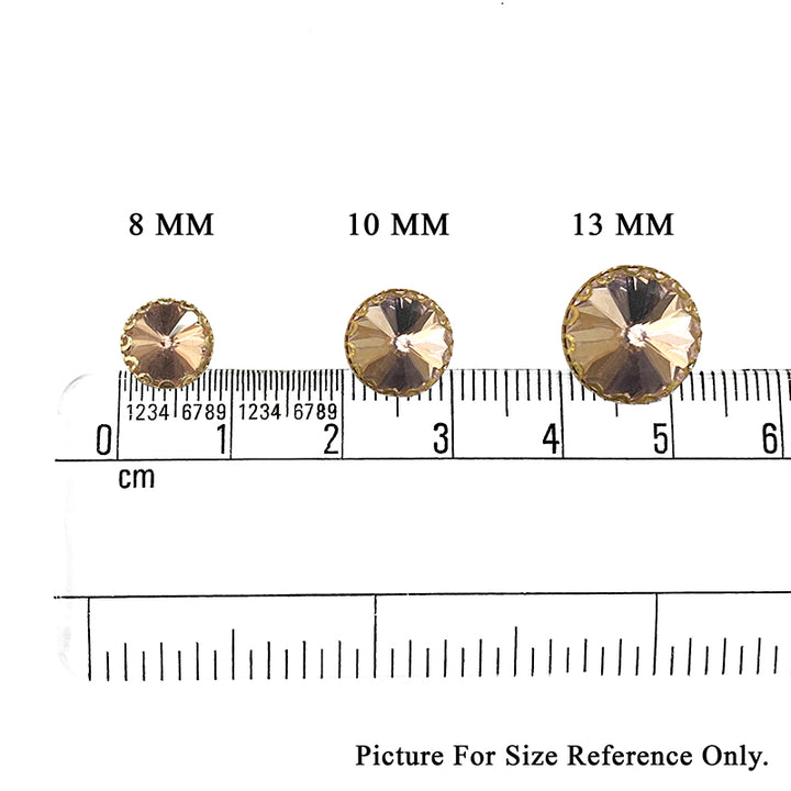 Gold Round Rhinestones